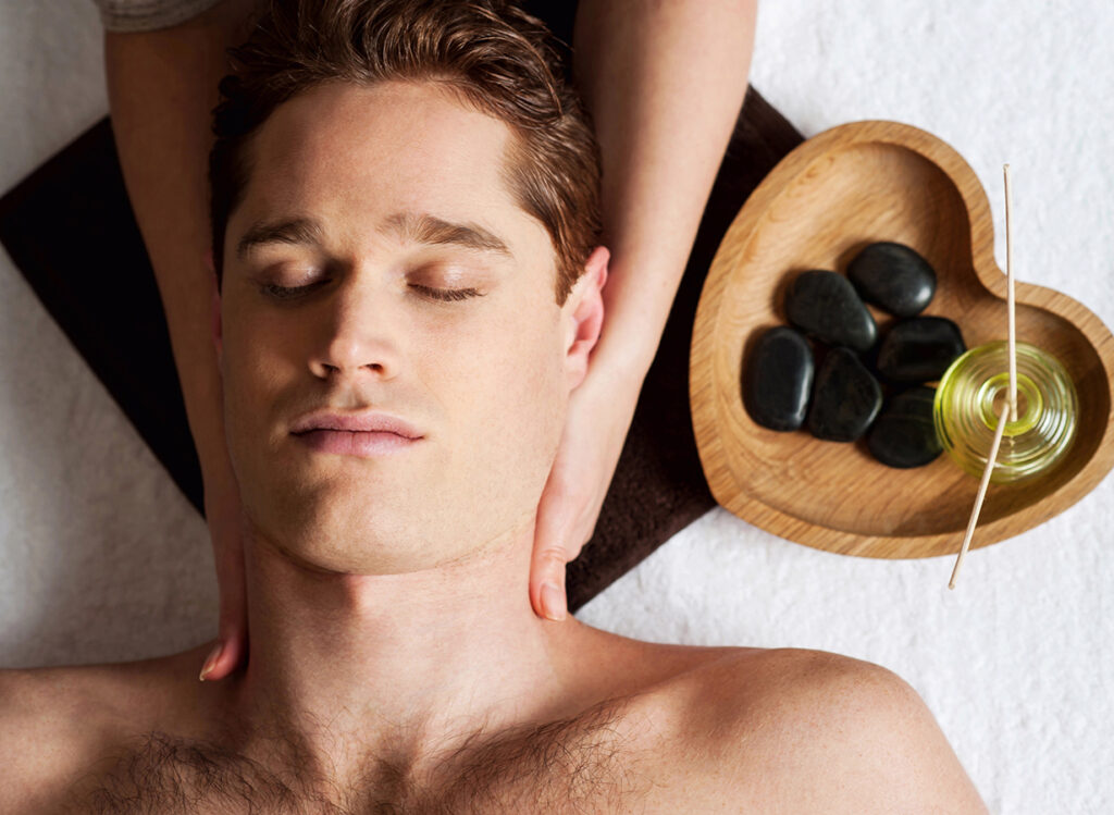 A hot stone facial