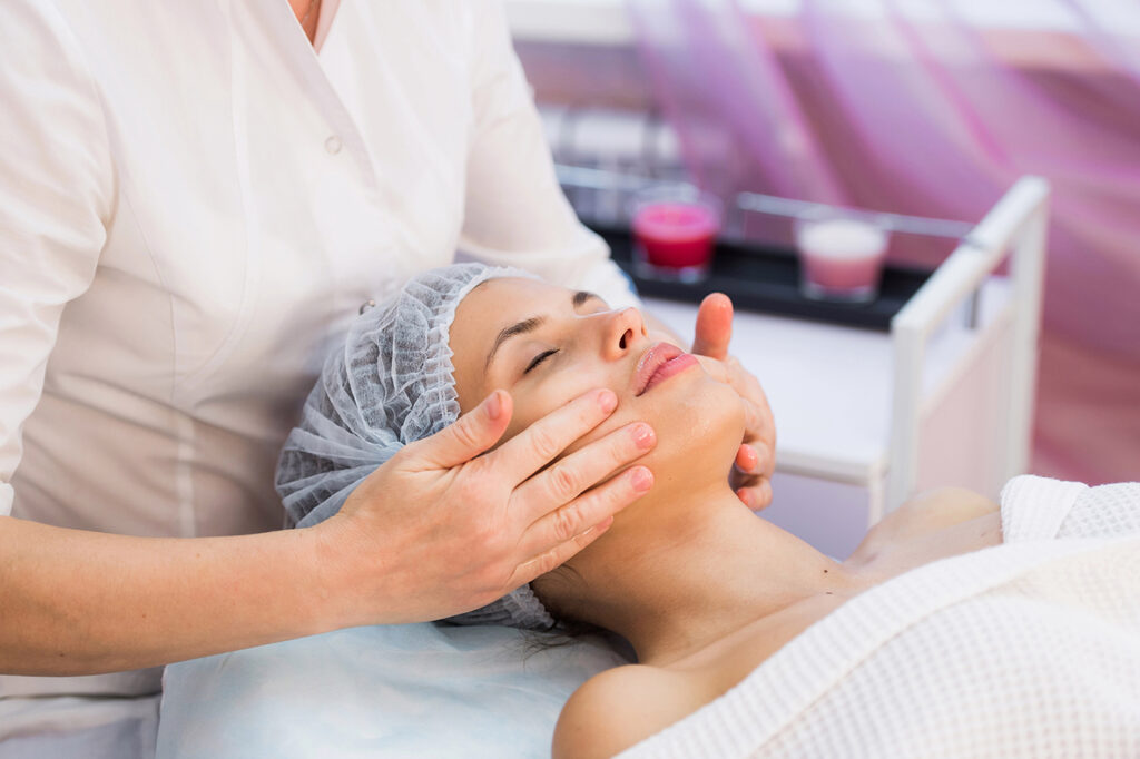 A hot stone facial