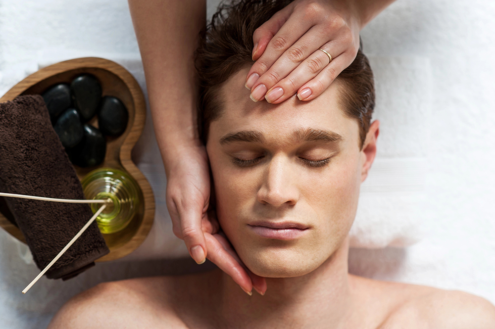 A hot stone facial